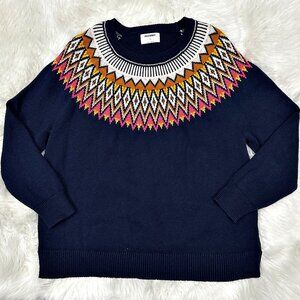 Old Navy Fair Isle Sweater Womens XXL Cabin Cozy Core Nordic Après Ski Lodge